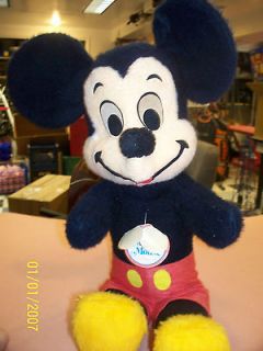 Vintage Walt Disney Mickey Mouse Stuffed Plush 24 Doll With Original 