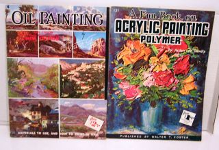 lot 2 walter t foster art books acrylic oil painting