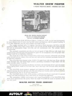 1973 walter zlhzch snow plow truck brochure 
