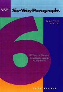 Six Way Paragraphs Middle by Walter Pauk 1999, Paperback