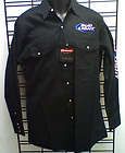 Budweiser Bud Light Embroidered Dress Shirt Long Sleeve All Black Size 