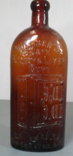 Antique Warners Safe Kidney & Liver Cure 9 1/2 Pint Bottle Rochester 