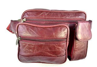 genuine leather large size square fanny pack