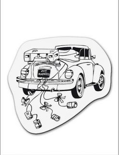 cArt Us Clear rubber stamp SMALL WEDDING CAR   001883/1079