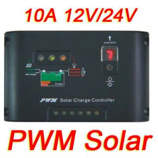 10A 12V/24V PWM Solar Street Light Panel Charge Controller Regulator 