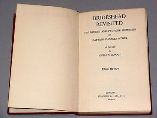 Brideshead Revisited   Evelyn Waugh (Chapman & Hall 1945) 3rd Edition 