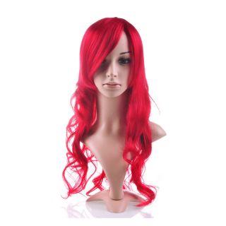 Long Wavy Curly Cosplay Party Lady Hair Wig/Wigs RED Kanekalon 