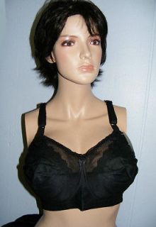 Vintage Black Goddess Bra Sz 42 F Cup NWT  tiny BOW in front center 