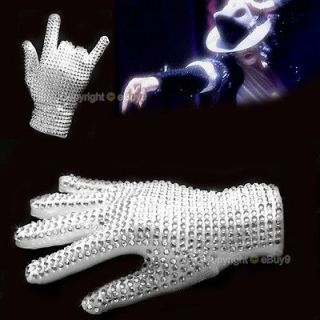 HOT Michael Jackson Style White Glove with Brilliant Crystal 