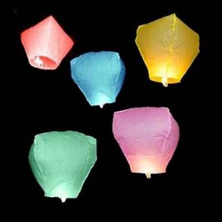   Sky Fly Fire Lanterns Wish Party Wedding Birthday Lamps Multi Color