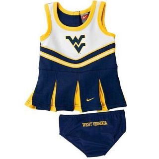 Nike West Virginia Mountaineers WVU Cheerleader Outfit TODDLER size 2T