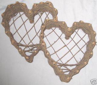 willow wood 20 woven wreath w 2 hearts craft form
