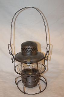 Antique 1925 The Adams & Westlake Co. Short Globed Lantern Adlake Kero 