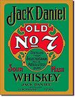 Jack Daniels Whiskey Old No. 7 Green Label Vintage Advertising Tin 