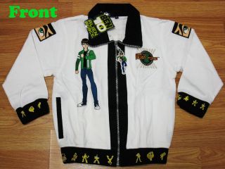 Ben 10 Alien Force Spring Jacket #712 White Size SL age 10 12