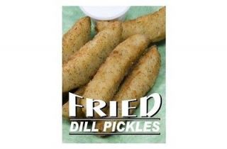 Fried Dill Pickles 9x13 Decal for Corn Dogs Stand or Midway 