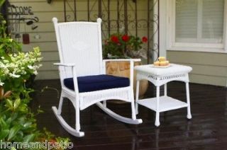 portside classic white all weather wicker rocking chair time left