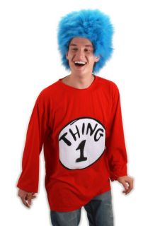   ADULT Costume Kit Size L Large / XL L/XL NEW Dr. Seuss T Shirt Wig