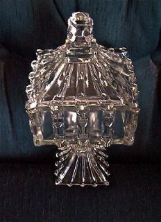Appraised ANTIQUE BROKEN COLUMN FOOTED PRESSED GLASS COMPOTE Apprai 