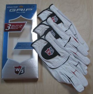 Wilson Staff Grip Plus Golf Glove   Pack of 3   Free USPS Priority 