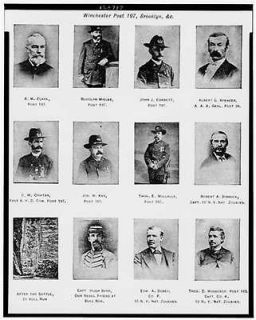 Winchester Post 197,present & past Officers,c1887​,US Civil War 