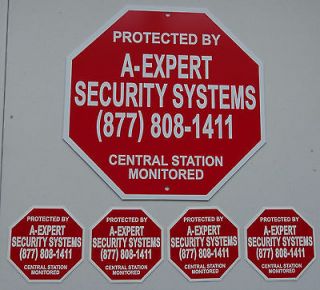FRONT ADHESIVE Window Decal  Warning Sticker for Alarm System Security 
