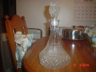 press glass wine decanter or mold glass liqueur bottle time