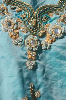 Suit top Dress Indian India beaded Embroiderd XS Kameez Kurta 