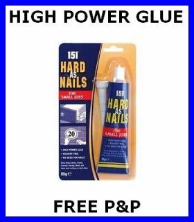   NAILS HIGH POWER GLUE ADHESIVE NO MORE HAMMERS NEEDED DIY WOOD PLASTER