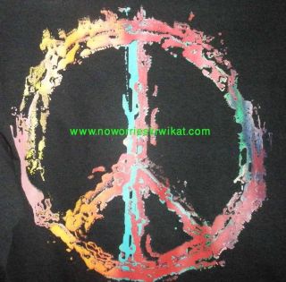 Shirt Peace Sign Woodstock Vw Hippy Love Man Flower No Worries Kiwi 
