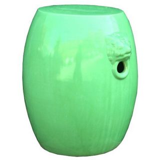   Green Apple Ceramic Garden Stool   DRAGON HEAD GREEN APPLE CERAMIC G