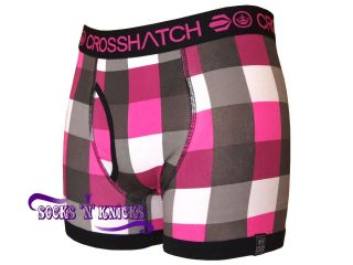   Crosshatch Checklist Design Check Boxer Shorts. Choice Of 5 Colours