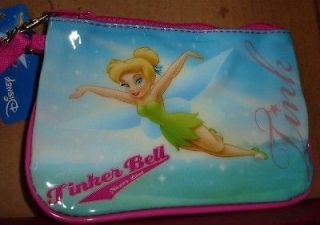 Disney Tinkerbell Fairy Wristlet Coin Change Purse Bag Wallet Pouch 