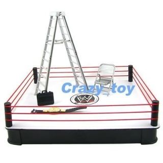 newly listed new wwe ring arena w accessories ladder belt figure time 