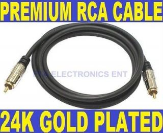 Premium 24K Gold Plated RCA M Composite Cable 5FT 1.5M for Video Sound 