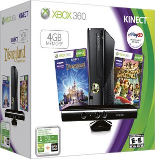 new xbox 360 slim kinect holiday console bundle 4gb black