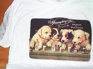 YUENGLING LAGER PUPPIES MENS BEER T SHIRT L LARGE 42 44 NEW