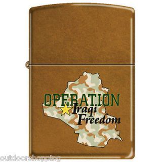   OPERATION IRAQI FREEDOM Engraved ZIPPO   Refillable Metal Lighter