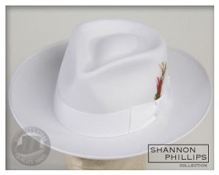 Shannon Phillips WHITE ZOOT Fedora Hat WHITE BAND Snap Brim NEW ALL 