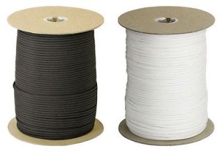 550 paracord cord parachute type III 7 strand 1000ft spool   Black and 
