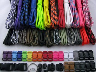   in USA 550 Type III Paracord Survival Bracelet Kit 250 Ft 25 colors