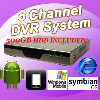 8CH 8 CHANNELS CCTV DVR System VGA 3G Network Mobile Phone View SATA 
