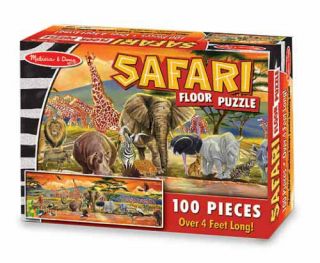 Safari Floor Puzzle Over 4 Feet Long 100 Pcs Africa Melissa and Doug 