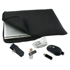   Accessory Kit 1GB Flash Drive Power Bar Mouse Sleeve More
