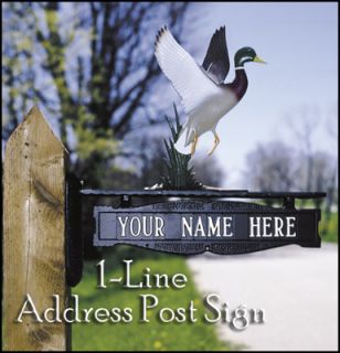 Personalized Decorative 1 Line Home Address Post Sign