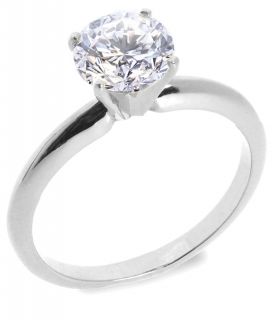 01 Carat G SI1 Round Cut Diamond Engagement Solitaire Ring 14K White 
