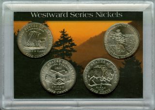 2005 2004 Westward Series Nickel Set 4 Coin Uncirculated in Whitman 