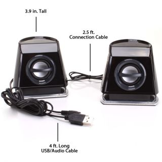   BassPULSE 2MX USB Powered 2.0 channel Speakers with Enhanced Bass