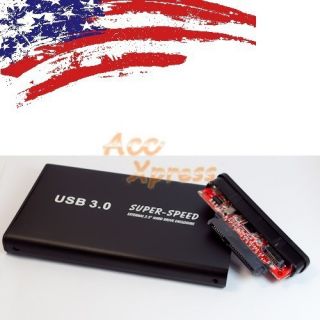 inch USB 3 0 SATA Hard Drive External Enclosure Case Black