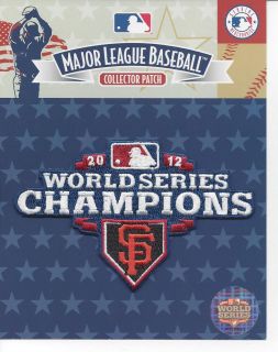 2012 San Francisco Giants World Series Champions 2 Patch Combo Jersey 